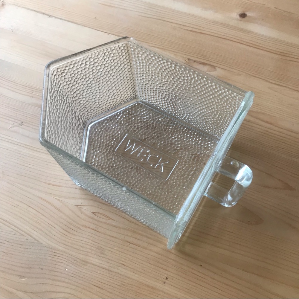weck vintage hoosier glass scoop